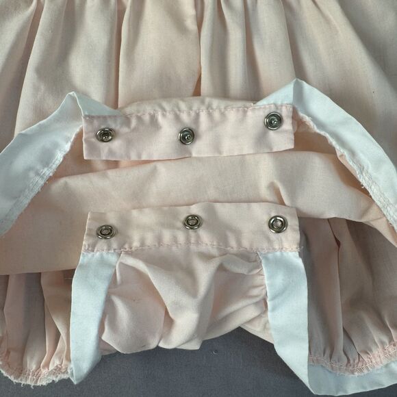 Vintage Daisy Kingdom Baby Girl Romper Bunny Embroidery Smocked Pink White 12M - Picture 6 of 11